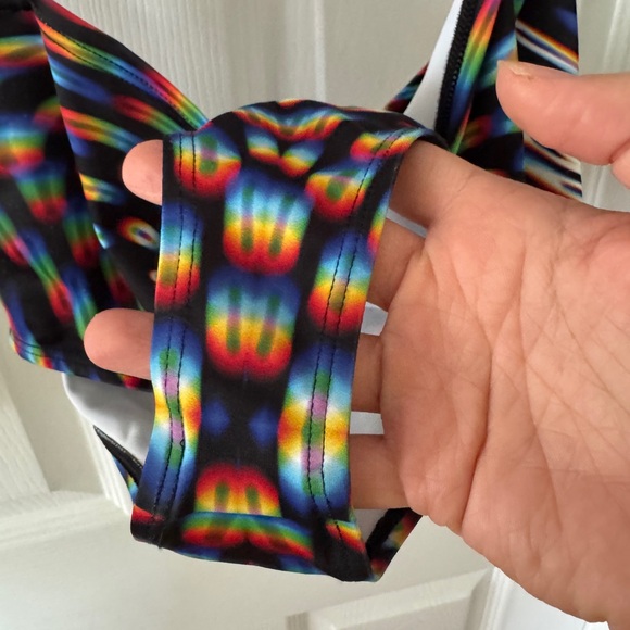 BADINKA pulsar shrug keyhole Bodysuit rave wear size Large - Picture 7 of 11